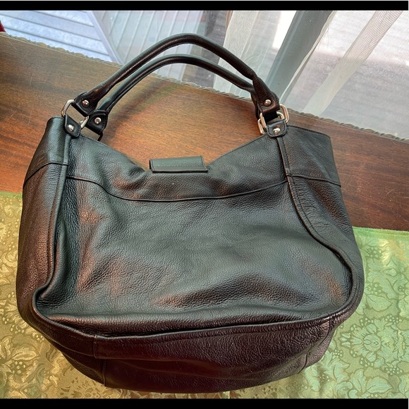 Aleanto Collezioni Made in Italy black leather cute large bag. Cute design. - Picture 12 of 15